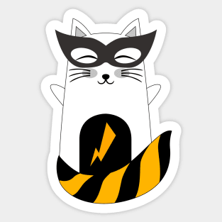 Cat Superhero Sticker